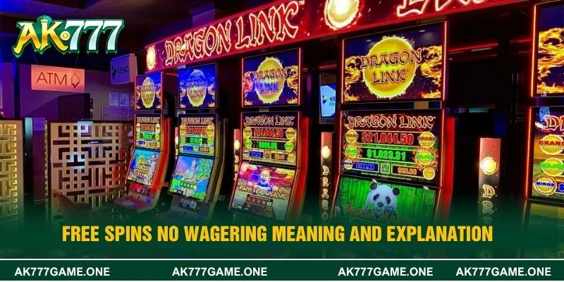 Interface of no wagering slots at AK777