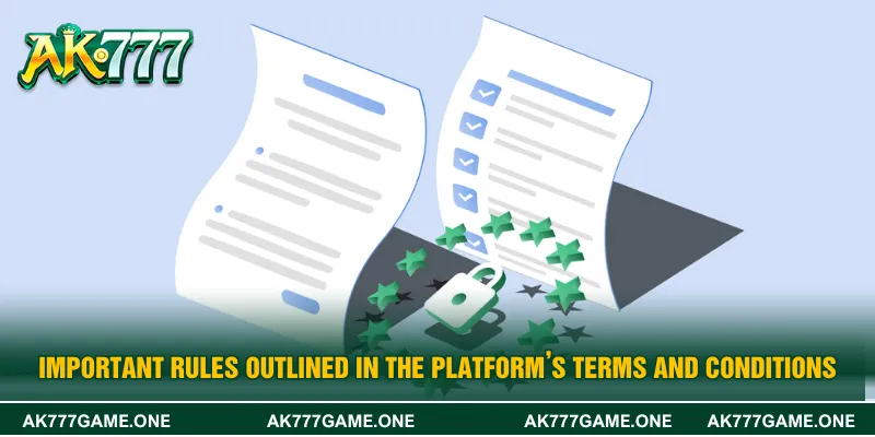 Important rules outlined in the platform’s terms and conditions
