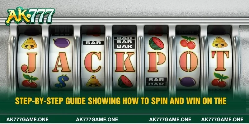 Step-by-step guide showing how to spin and win on the 