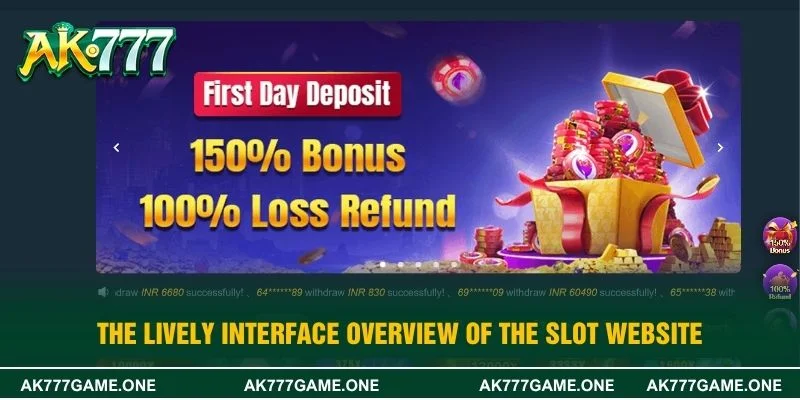 The lively interface overview of the slot website
