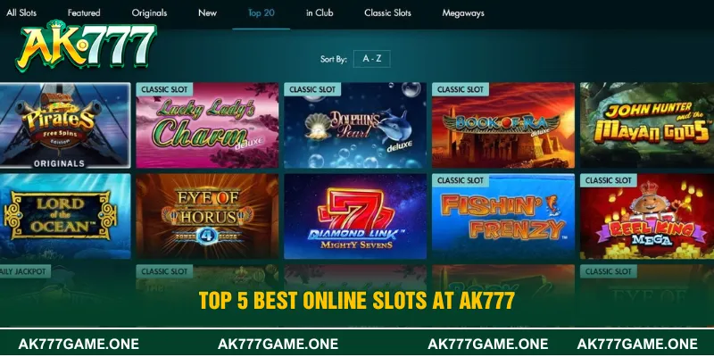 Top 5 Best Online Slots at AK777