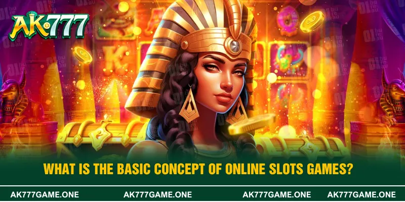 What is the basic concept of online slots games?